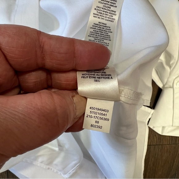 Chico’s wrinkle resistant sateen tunic button down SZ 0/4 - Picture 6 of 6